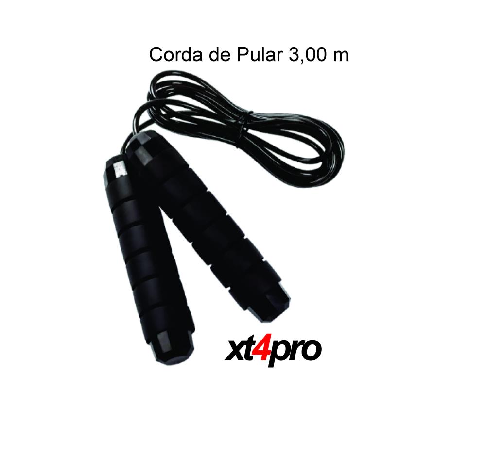 Corda De Pular Cross Speed Rope Rolamento Profissional Fit Cor Preto