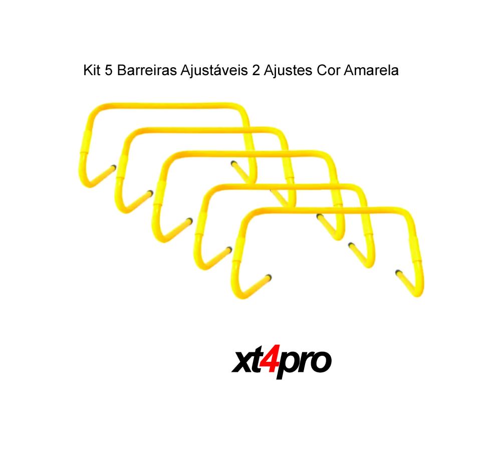 Kit 5 Barreiras Ajustáveis 2 Ajustes Cor Amarela